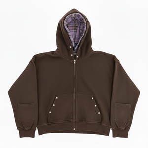 Sweat à capuche oversize pour homme en molleton lourd délavé à l'acide, streetwear d'hiver, logo brodé, vintage, délavé, fermeture éclair, marque privée - Product Image 4