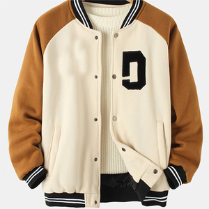 Meilleure vente veste en laine avec Logo et couleur personnalisée pour homme, avec patchs de broderie Chenille pour l'hiver en solde - Product Image 5