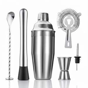 Juego de Coctelera de Acero Inoxidable Premium con Jigger, Cuchara de Bar, Muddler, Colador y Vertedor (Kit Completo de Herramientas de Bar) - Product Image 3