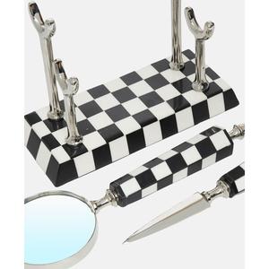 Decorative Object Chess Pattern Design Nautical <b>Magnifying</b> <b>Glass</b> And Letter Opener With Stand High Quality - Product Image 3