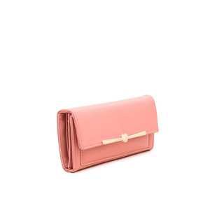 Púrpura P70866 Saffiano Cartera informal de cuero Estilo de negocios Cierre de botón Antirrobo Logotipo largo Hilo Poliéster Algodón PU - Product Image 2