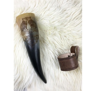 Cuerno para Beber Vikingo Natural Hecho a Mano, Animal, Religioso, Ecológico, Pulido, Jarra de Cerveza Medieval, Uso Portátil, Recuerdo, Regalo - Product Image 3