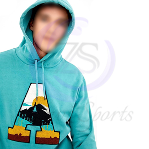 เสื้อฮู้ดผู้ชายผ้าคอตตอนโพลีเอสเตอร์ระบายอากาศได้ดีปักลายเฮฟวี่เวทพร้อมโลโก้ตามสั่ง - Product Image 5