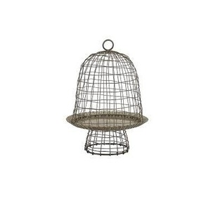 Campana Decorativa de Malla Metálica Colgante para Mesa, Estilo Rústico, Color Gris, para Cubrir Alimentos o Plantas - Product Image 6