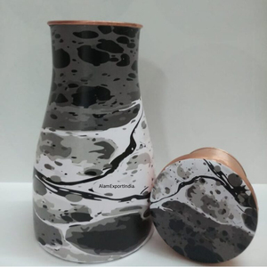 Modern Design New Arrival Pure Copper <b>Water</b> Jar 100% Leak Proof <b>Water</b> <b>Bottle</b> Printed Design For Business Gift Wedding Gift Deco - Product Image 1