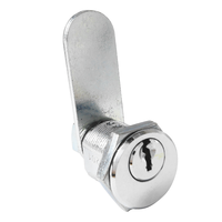 Serrure à came excentrique haut de gamme chromée, en alliage de zinc, avec 2 clés ABA, pour carton, 60 mm, à encastrer/en saillie/à pêne dormant, fabriquée à Taïwan