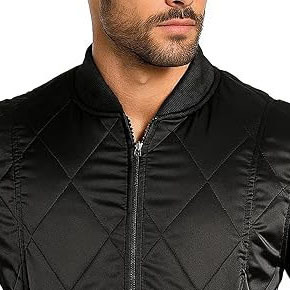 Chaqueta Bomber Deportiva de Alta Calidad, Cuello Redondo, Chaqueta de Satén Estándar de Invierno para Hombre con Logotipo Frontal - Product Image 3