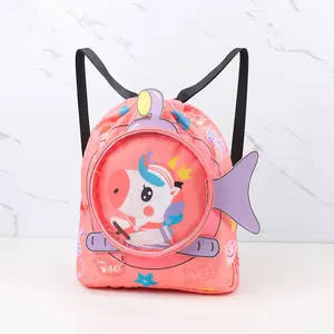 Little Shark Designs Children's Swimming Backpack Drawstring Exercise Bag Swim Sports Backpack bag