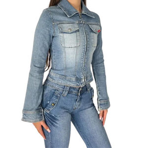 OEM/ODM Custom <b>Light</b> <b>Blue</b> Denim <b>Jean</b> Jacket for <b>Women</b> Premium Quality Warm Winter Comfortable Jackets for <b>Women</b> Varsity Jacket - Product Image 3