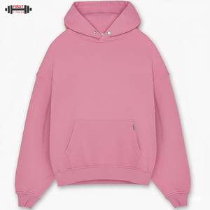 Pull en éponge française de haute qualité à épaules tombantes Streetwear sweats à capuche d'hiver 100% coton coupe régulière longueur régulière vente en gros - Product Image 1