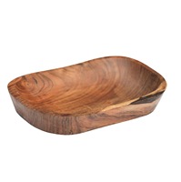 Bols à pâte rustiques décoratifs en bois sculptés à la main, porte-bougies chauffe-plat pour la fabrication de bougies de Noël, les salades et les entreprises alimentaires, uniques