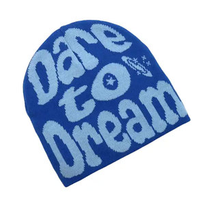 Offre Spéciale professionnel nouveau Style unisexe tricoté personnalisé hiver chapeaux Jacquard partout impression Logo Beanie chapeaux - Product Image 5