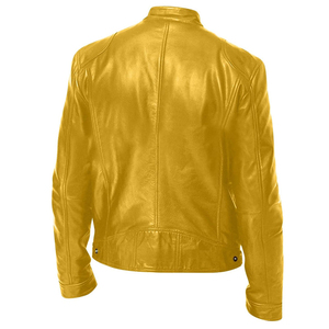Wholesale 2026 <b>Men</b> Design Color <b>Men</b> Genuine Leather <b>Jacket</b> Custom High Quality Plus Size Quick dry <b>Men</b> Leather <b>Jacket</b> - Product Image 3