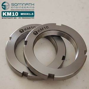 Écrous de blocage KM10 de haute qualité, écrous de blocage de précision métriques pour arbre de roulement, pour un montage sécurisé, en acier inoxydable - Product Image 3