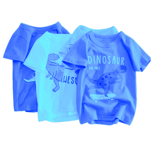 Wholesale Boys T-shirt Organic Cotton T Medium Weight Quick Dry O-Neck Customizable <b>Cartoon</b> Logo Puff Printed Multi-Colours - Product Image 2