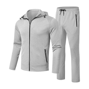 Qualité supérieure Bleu Couleur unie Vêtements de sport personnalisés Survêtements de fitness zippés Entraînement Gym Wear Hommes Survêtement - Product Image 6