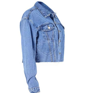 Veste en jean courte pour femmes fabriquée par des professionnels, vente en gros, vêtements décontractés, usage extérieur, veste en jean courte pour femmes - Product Image 6