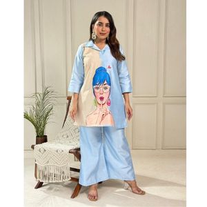 Best Vetican Figure Print <b>Kurti</b> with palazzo Stylish Multipurpose Ethnic Wear <b>for</b> <b>Womens</b> Daily Party Wedding Festival & Fashion - Product Image 4