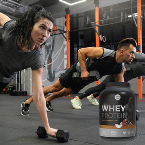 Supplément de poudre de protéine de lactosérum à saveur de café d'usine directe secoue pour la forme physique quotidienne et le gain musculaire emballés dans des bouteilles - Product Image 6