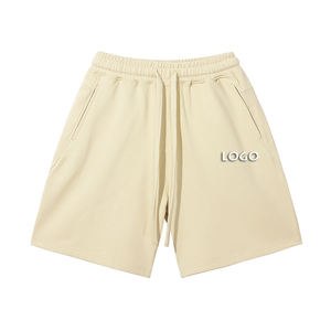 Pantalones cortos 3D ecológicos de 380g para hombre, pantalones cortos de baloncesto sueltos transpirables, técnica teñida lisa, sueltos transpirables de 380g - Product Image 1