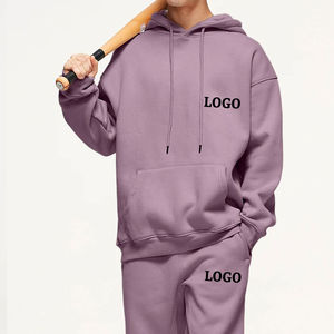 Traje de chándal liso de algodón 100% de alta calidad para hombre al por mayor, jersey con capucha, técnicas bordadas, traje de bolsillo de invierno OEM - Product Image 2