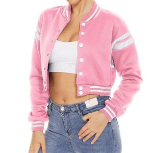 Chaqueta universitaria OEM para mujer, nuevo diseño cómodo, transpirable, nuevo estilo, venta al por mayor, chaquetas personalizadas para mujer - Product Image 1