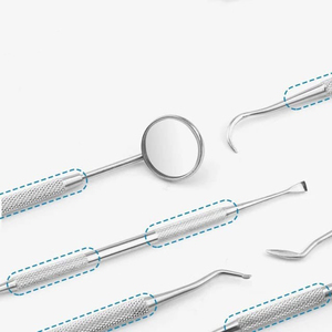 Kits d'examen dentaire manuels en acier inoxydable certifiés CE, miroir dentaire, instruments, ensemble d'outils, sonde, kit de soins dentaires - Haute qualité - Product Image 2