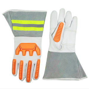Nuevos guantes de trabajo de seguridad resistentes a impactos de cuero para reparación, protección, guantes de trabajo de aparejo - Product Image 2