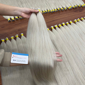 Article populaire Extensions de cheveux blondes en vrac pour femmes russes Sans perte de cheveux Sans nœuds - Product Image 5