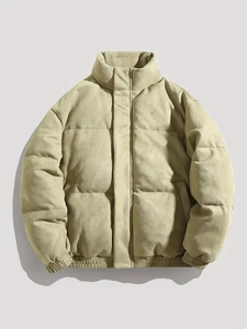 Veste à bulles en toile à col montant personnalisée pour homme avec poches zippées, vêtements décontractés d'extérieur pour l'hiver, vente chaude - Product Image 6