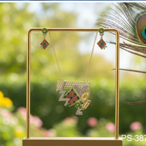 Ensemble de pendentifs AD de qualité supérieure Bijoux artisanaux pour les occasions nuptiales et festives Élégant et élégant - Product Image 1