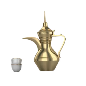 Classique Métal Arabe Dallah Accueil Hôtel Table Top Fantaisie Théière Brillant Poli Taille Personnalisée Luxueuse Cafetière - Product Image 6