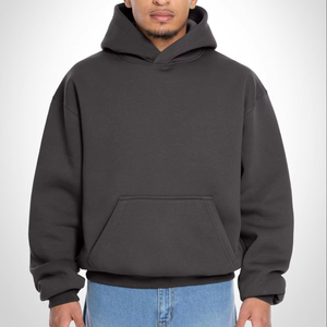 เสื้อฮู้ดดี้ผู้ชายไซส์ใหญ่ ปี 2026 แบบสวมหัว ผลิตตามสั่ง (OEM) ผ้าถักลายพิเศษ สีสันหลากหลาย ผ้าฟลีซ ใส่ได้ในฤดูใบไม้ผลิ มีกระเป๋า แห้งเร็ว ระบายอากาศได้ดี - Product Image 1