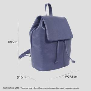 Exclusive Top Quality <b>Navy</b> Full Grain Leather Flap-over <b>Backpack</b> Vintage Style Top Indian Supplier Manufacturer - Product Image 3