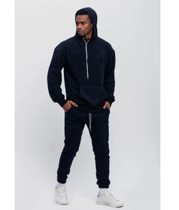 2025 High Quality Polyester Breathable Casual Flared Quarter-Zip Tracksuit Custom Heavyweight New Style Hoodie Flared <b>Pant</b> Man - Product Image 3