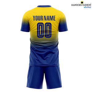 Uniforme de Fútbol Personalizado con Sublimación Dorada, Diseño Moderno, Impresión de Logotipo Personalizado, Pantalones Cortos Transpirables de Secado Rápido, Unisex - Product Image 4