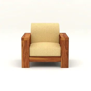 Juego de sofás de madera de acacia de 6 plazas, salón de palisandro de madera maciza para el hogar, oficina, muebles de sala de estar elegantes de 3 + 2 + 1 plazas naturales - Product Image 6