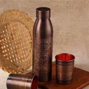 Bouteille d'eau authentique en cuivre pur pour le bureau, l'école, les voyages en plein air, la salle de sport et les besoins d'hydratation à la maison - Product Image 1