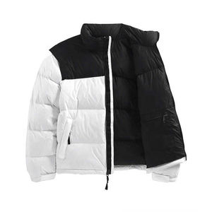 Men's Custom Face Puffer Jacket Breathable Canvas Stand Collar Low Price Customizable Face Puffer Jacket - Product Image 6