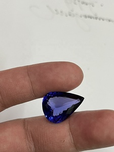 Tanzanita Natural Color Azul Real de Alta Calidad, Forma de Pera, Gran Tamaño, 16.20 Quilates, Piedra Preciosa Suelta, Certificada por IGI, Tratada con Calor - Product Image 3