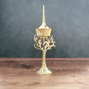 Brass Incense <b>Burner</b> Religious Home Decor Set with 100% Natural Scented <b>Fragrance</b> <b>Oil</b> - Product Image 3