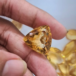 Lot de pierres de citrine naturelle de qualité AA, pierres taillées de haute qualité, pierres jaunes facettées pour la fabrication de bijoux, formes variées, pierres en vrac - Product Image 4