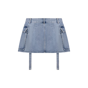 2025 Y2K gran oferta señoras Cargo falda Jeans Sexy Mini Hip Hop Streetwear primavera otoño verano cintura recta sólido vaquero Denim - Product Image 2