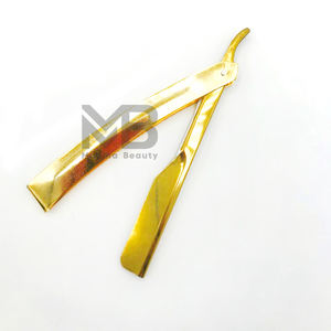 Maquinillas de afeitar para depilación de alta durabilidad plegables chapadas en oro, maquinilla de afeitar corporal reutilizable de seguridad para depilación - Product Image 1