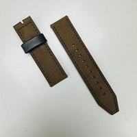 Bracelet de montre de remplacement en cuir souple Crazy Horse marron italien, fait main, de qualité supérieure, 22 mm, boucle ardillon, boucle fixe mobile 4-4 mm