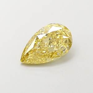Diamante Cultivado en Laboratorio, Corte Pera, 1.08ct, VVS2, Amarillo Intenso Fantasía - Product Image 1