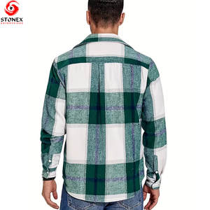 High Quality 2025 New Styles Fit Flannel <b>Shirt</b> For <b>Men</b> Cotton Button Up <b>Shirts</b> New Design Flannel <b>Shirts</b> <b>With</b> Front <b>Pocket</b> - Product Image 2