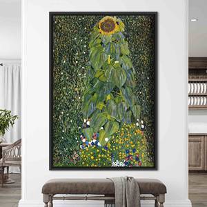 Gustav Klimt Sunflower <b>Canvas</b> Print - <b>Large</b>, Elegant <b>Canvas</b> Gift,Black Framed - Product Image 1