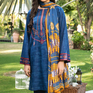 Hecho a mano 100% algodón Mujer ligero verano césped traje personalizado Color sólido transpirable Slim Fit moda Shalwar Kameez - Product Image 4