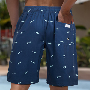 Shorts tendance pour hommes, style vintage, taille élastique, mi-léger, shorts de plage, shorts de bain - Product Image 2